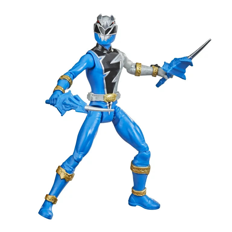 Power Rangers Dino Fury Blue Ranger 6” Action Figure with Dino Fury Key