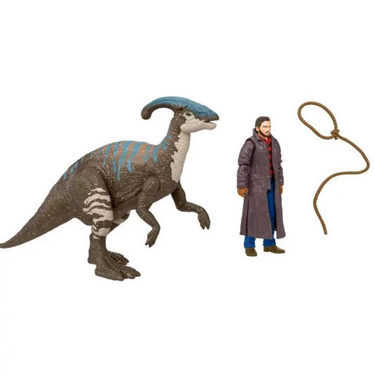 Jurassic World Owen & Parasaurolophus Action Figure Set