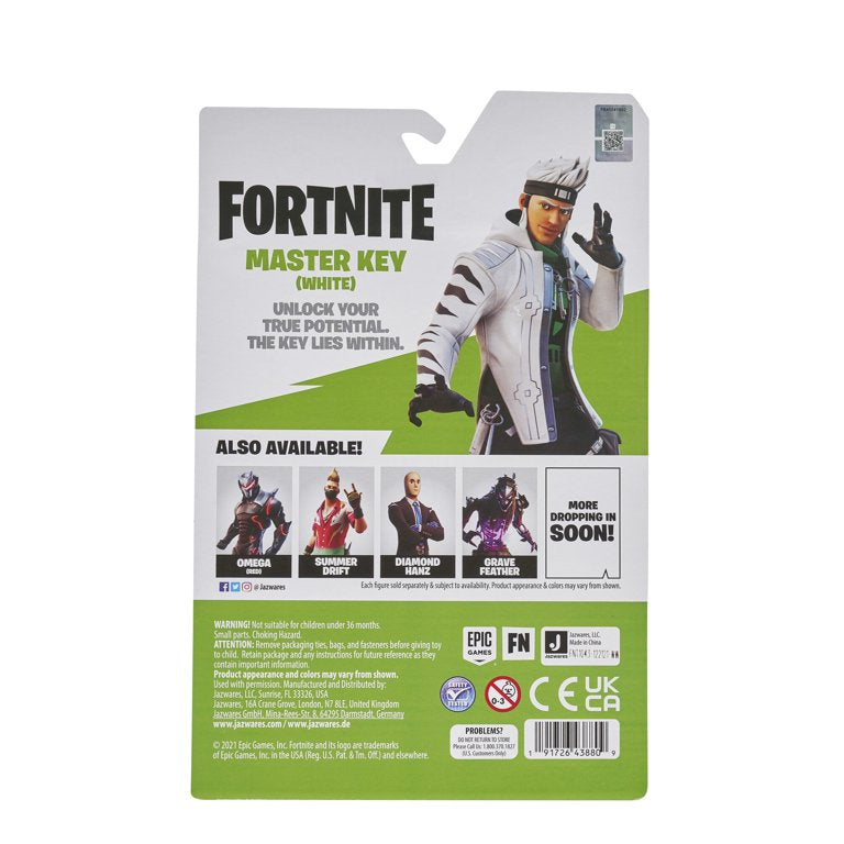 Fortnite Solo Mode Master Key (White) 4inch Limited Edition Action Figure