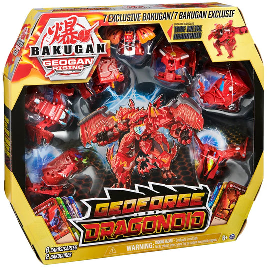 Bakugan GeoForge Dragonoid, 7-in-1 with Exclusive True Metal Dragonoid