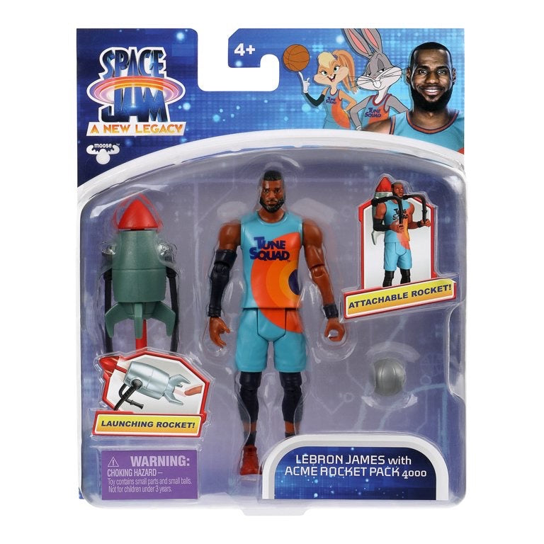 Space Jam Lebron James Baller Action Figure with ACME Rocket Pack 4000