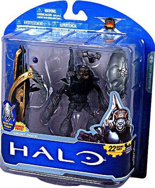 Halo 3 10th Anniversary Series 1 Black Special Ops Grunt Action Figure