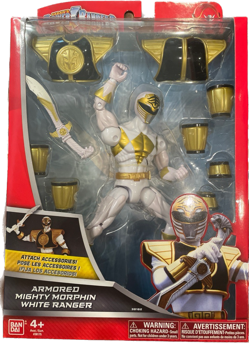 POWER RANGERS ARMORED MIGHTY MORPHIN WHITE RANGER 8 INCH TALL FIGURE