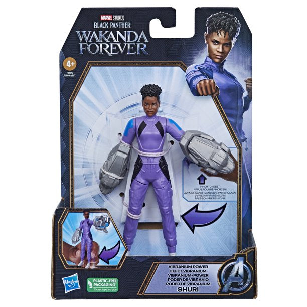 Marvel Studios Black Panther Wakanda Forever Vibranium Power Shuri Action Figure