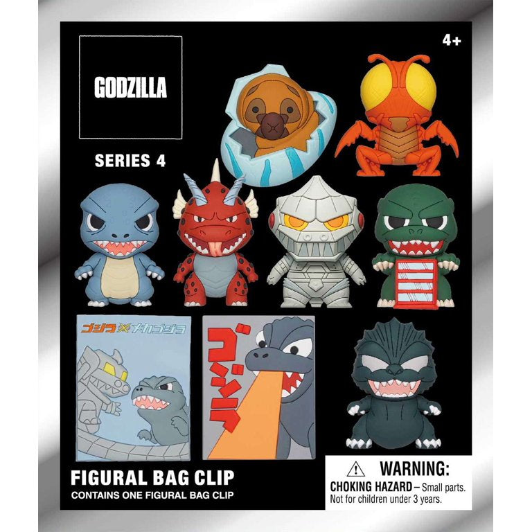 Godzilla 3D Figural Foam Bag Clip Classic Series 4 Mystery Pack