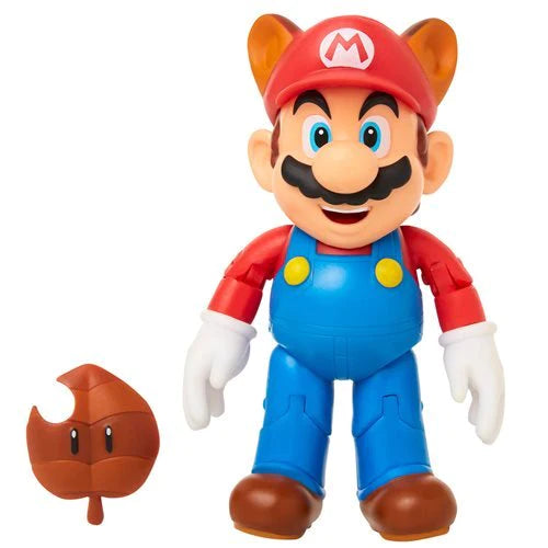 Nintendo Super Mario Raccoon Mario with Super Leaf 4" Action Figure