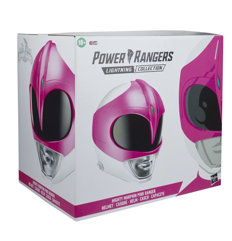 Mighty Morphin Power Rangers Pink Ranger Replica Helmet with Display Stand GameStop Exclusive