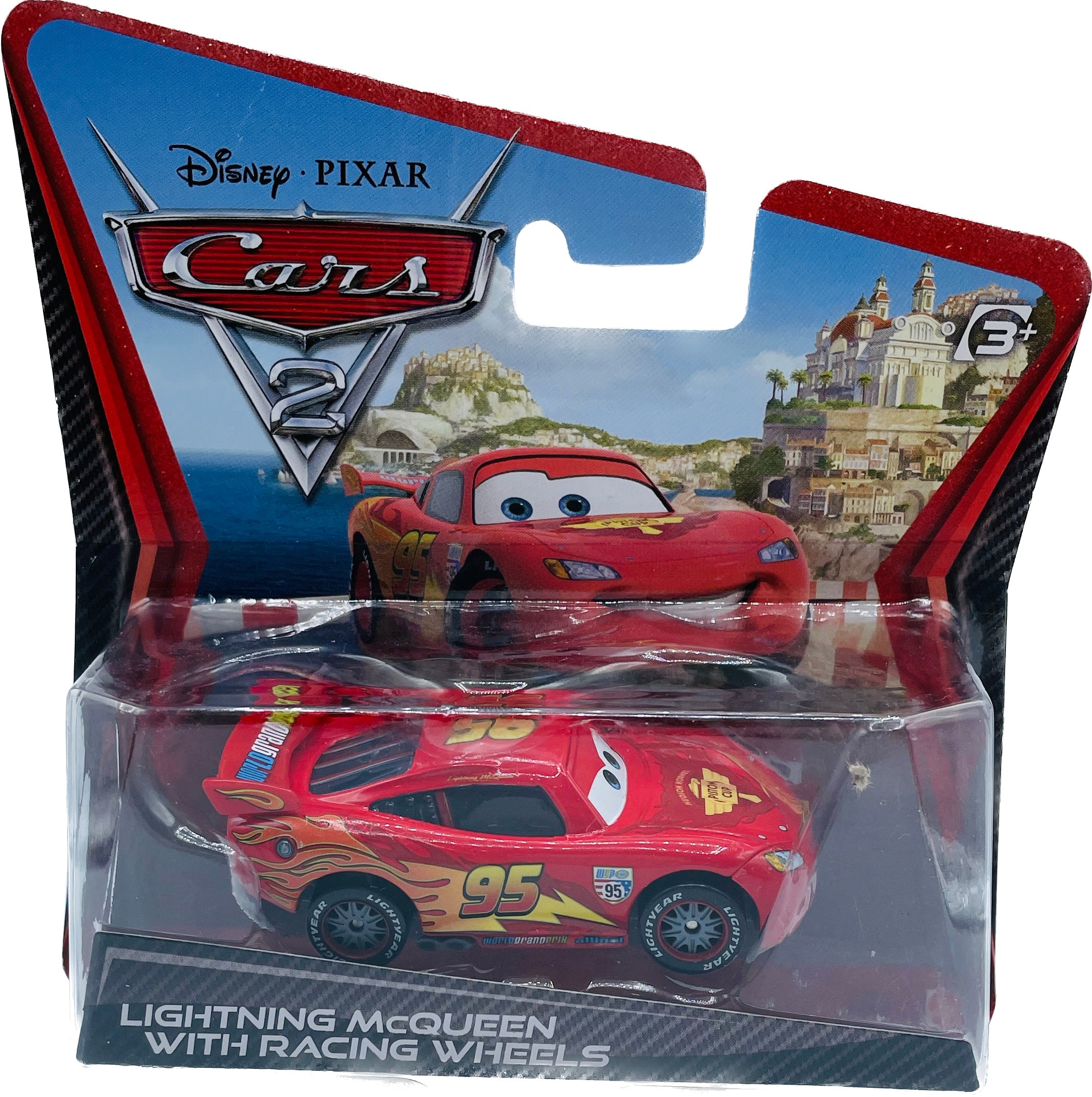 Disney Pixar Cars 2 Single Pack Lightning McQueen With Racing Wheels Disney Pixar Cars 2 Single Pack Lightning McQueen With Racing Wheels