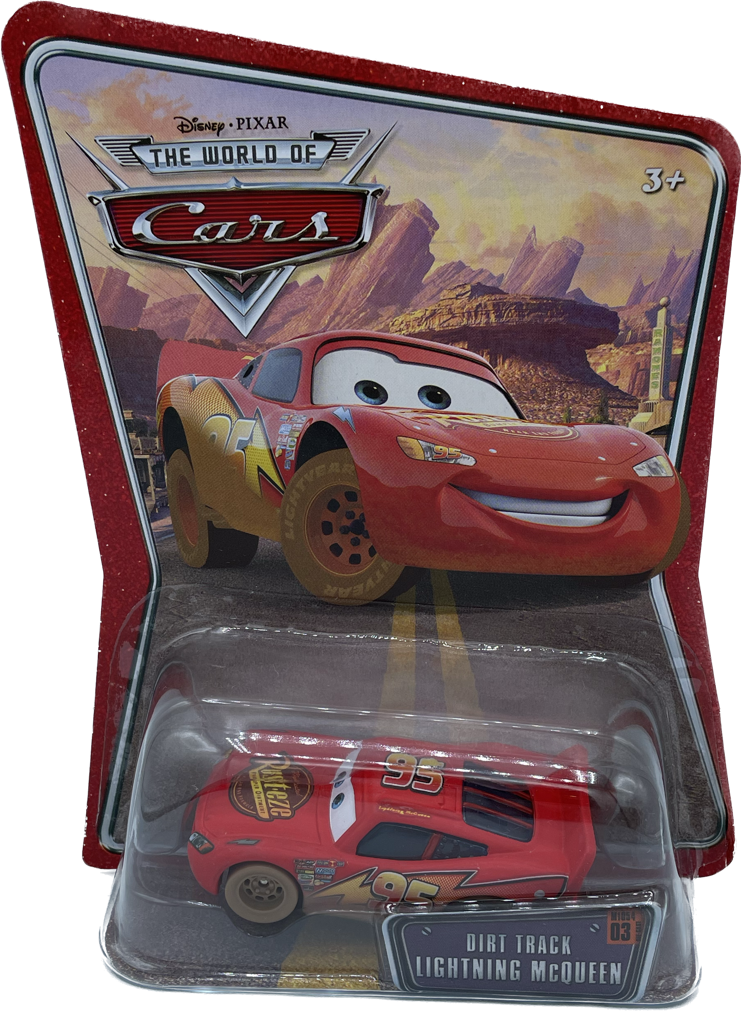 Disney /Pixar The World Of Cars Dirt Track Lightning McQueen 03 Diecast Car