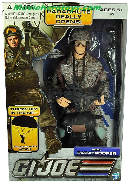 GI Joe Hasbro Army Paratrooper 12" Action Figure 35670