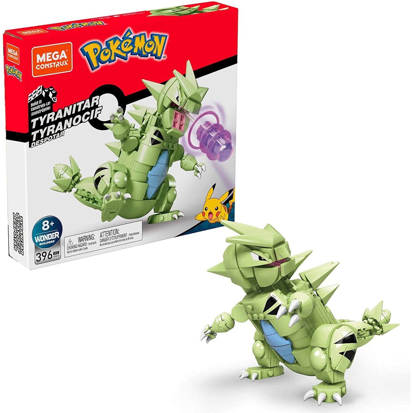 Mega Pokemon Tyranitar Building Set - 396 Pieces