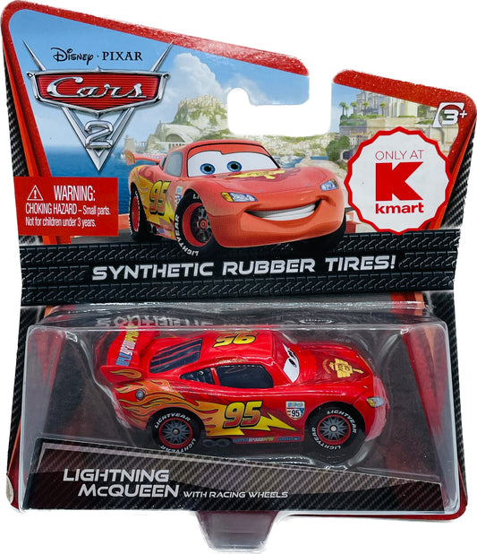 Disney/ Pixar Car 2 Single Pack Kmart Exclusive Lightning McQueen with Racing Wheels