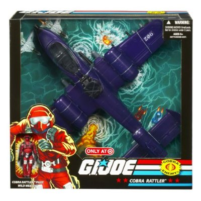 G.I. Joe Exclusive Deluxe Vehicle Cobra Rattler Pilot with Wild Weasel