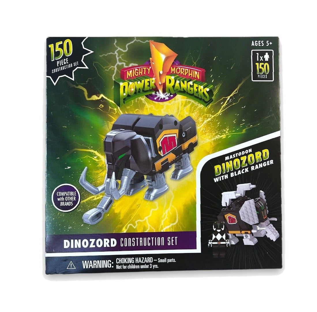 Mighty Morphin Power Rangers Dinozord Construction Set 150 Pieces(Black)