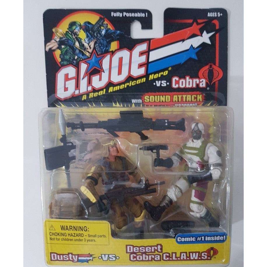 GI JOE vs Cobra 2 Pack - Dusty VS Desert C.L.A.W.S claws figures