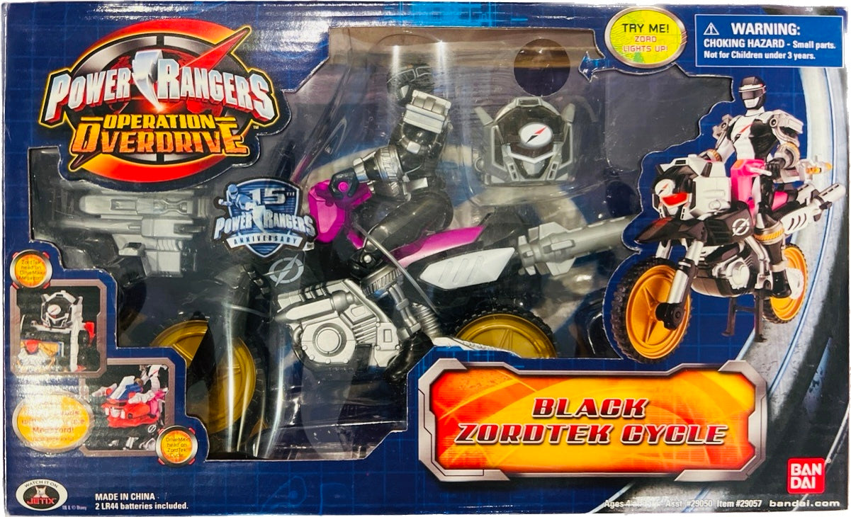 Power Rangers  Operation Overdrive 15th Anniversary Black Zordtek Cycle