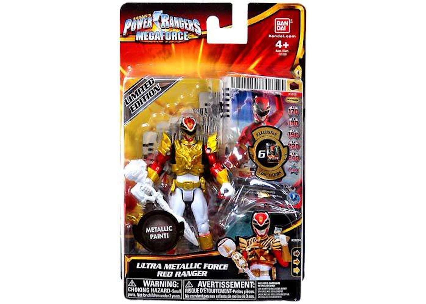 Power Rangers Basic Action Figure. Metallic Force Ultra Red Ranger ...